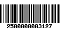 Código de Barras 2500000003127