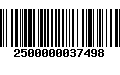 Código de Barras 2500000037498