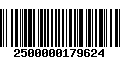 Código de Barras 2500000179624