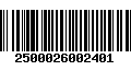 Código de Barras 2500026002401