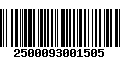 Código de Barras 2500093001505