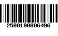 Código de Barras 2500190006496