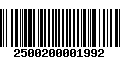 Código de Barras 2500200001992