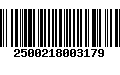 Código de Barras 2500218003179