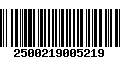 Código de Barras 2500219005219