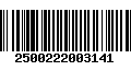 Código de Barras 2500222003141