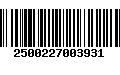 Código de Barras 2500227003931