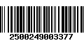 Código de Barras 2500249003377