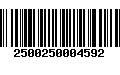 Código de Barras 2500250004592