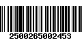 Código de Barras 2500265002453