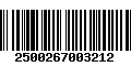 Código de Barras 2500267003212