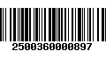 Código de Barras 2500360000897