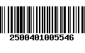 Código de Barras 2500401005546