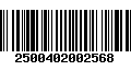 Código de Barras 2500402002568