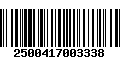 Código de Barras 2500417003338