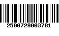 Código de Barras 2500729003781