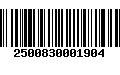 Código de Barras 2500830001904