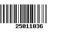 Código de Barras 25011036