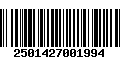 Código de Barras 2501427001994