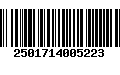 Código de Barras 2501714005223