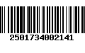 Código de Barras 2501734002141