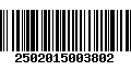 Código de Barras 2502015003802