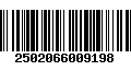 Código de Barras 2502066009198