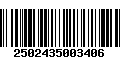 Código de Barras 2502435003406