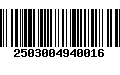 Código de Barras 2503004940016