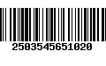 Código de Barras 2503545651020