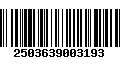 Código de Barras 2503639003193