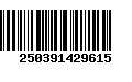 Código de Barras 250391429615