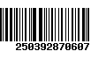 Código de Barras 250392870607