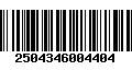 Código de Barras 2504346004404