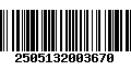 Código de Barras 2505132003670