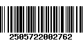 Código de Barras 2505722002762