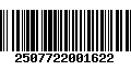 Código de Barras 2507722001622