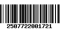 Código de Barras 2507722001721