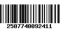 Código de Barras 2507740092411