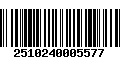 Código de Barras 2510240005577