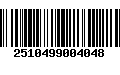 Código de Barras 2510499004048