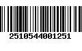 Código de Barras 2510544001251