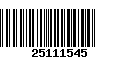 Código de Barras 25111545