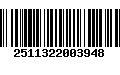 Código de Barras 2511322003948