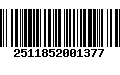 Código de Barras 2511852001377