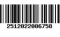 Código de Barras 2512022006758