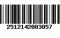 Código de Barras 2512142003057