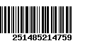 Código de Barras 251485214759