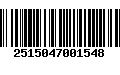 Código de Barras 2515047001548