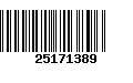 Código de Barras 25171389